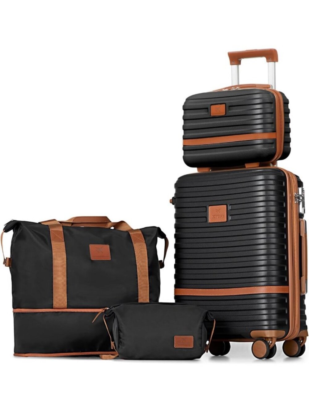 Expandable 20-Inch Carry-On Luggage Set with Spinner Wheels & TSA Lock - 4